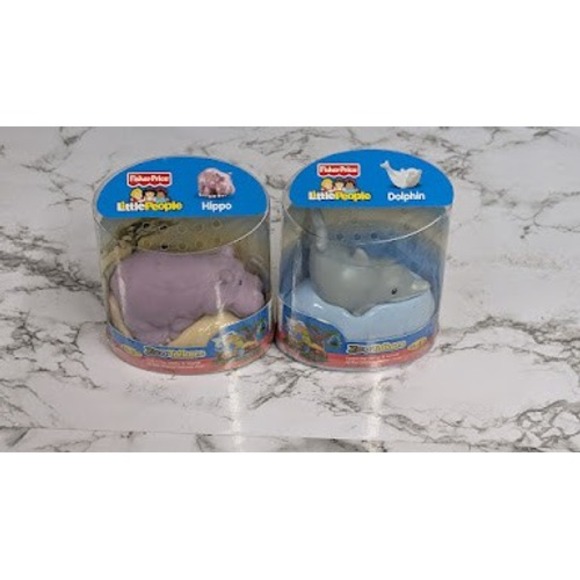 Fisher Price Little People Hippo & Dolphin Animal Sounds Zoo Talkers NIB - Picture 1 of 2